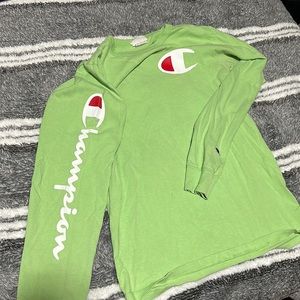 Neon green champion long sleeve